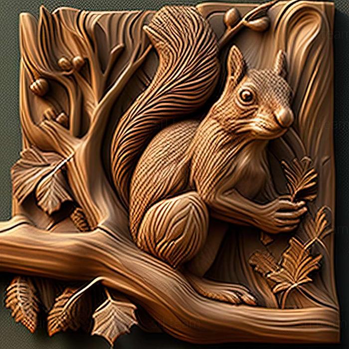 3D model squirrel (STL)